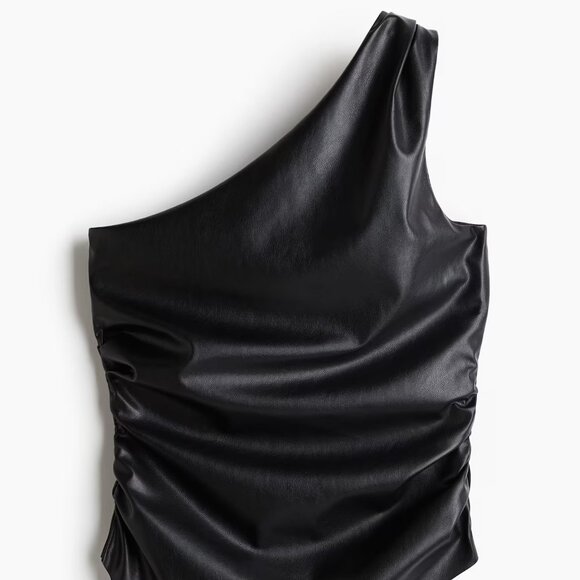 Gathered One-Shoulder Top - Picture 1 of 3